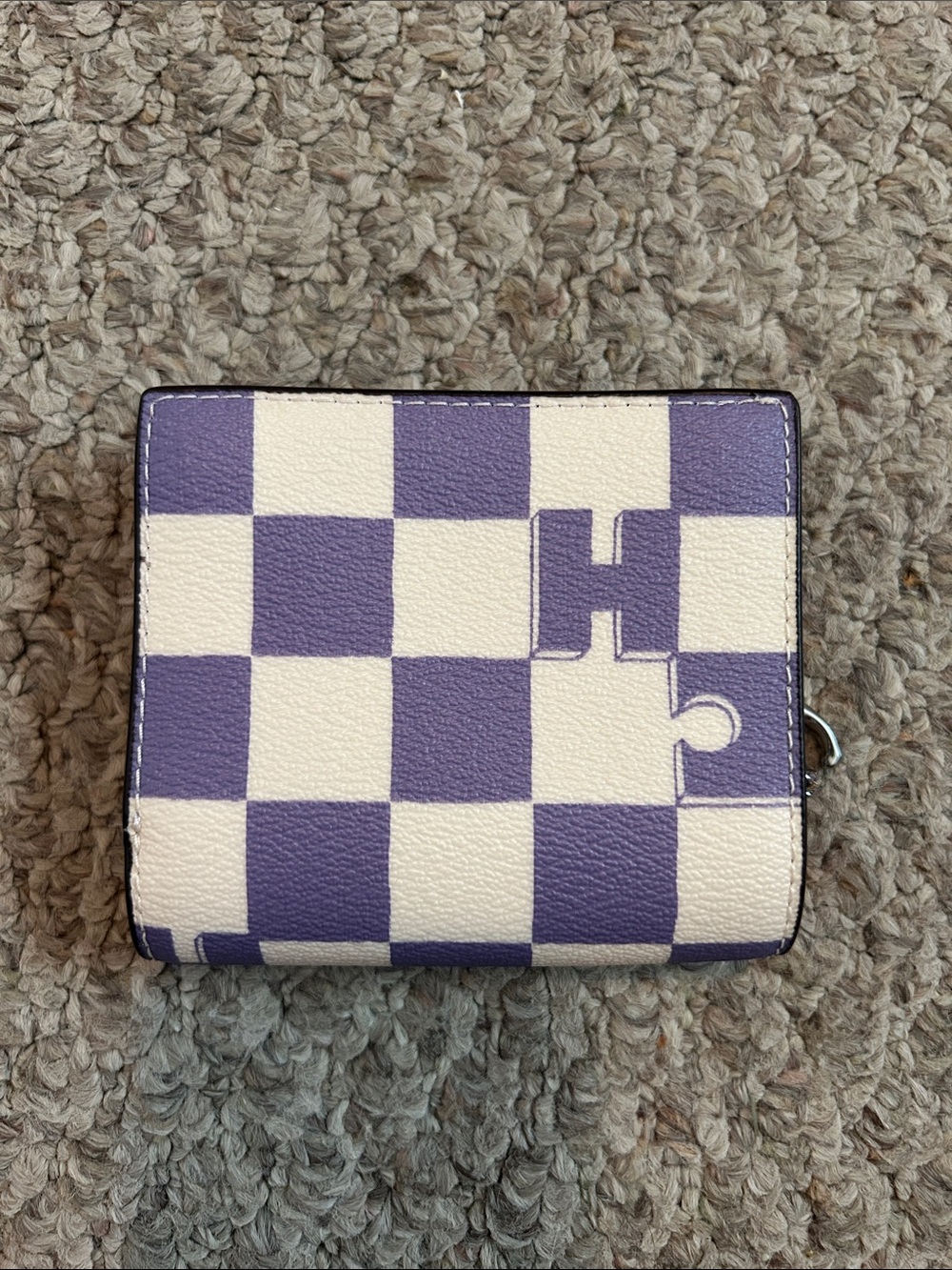 Coach Purple Checkerboard Wallet - Picture 2 of 7